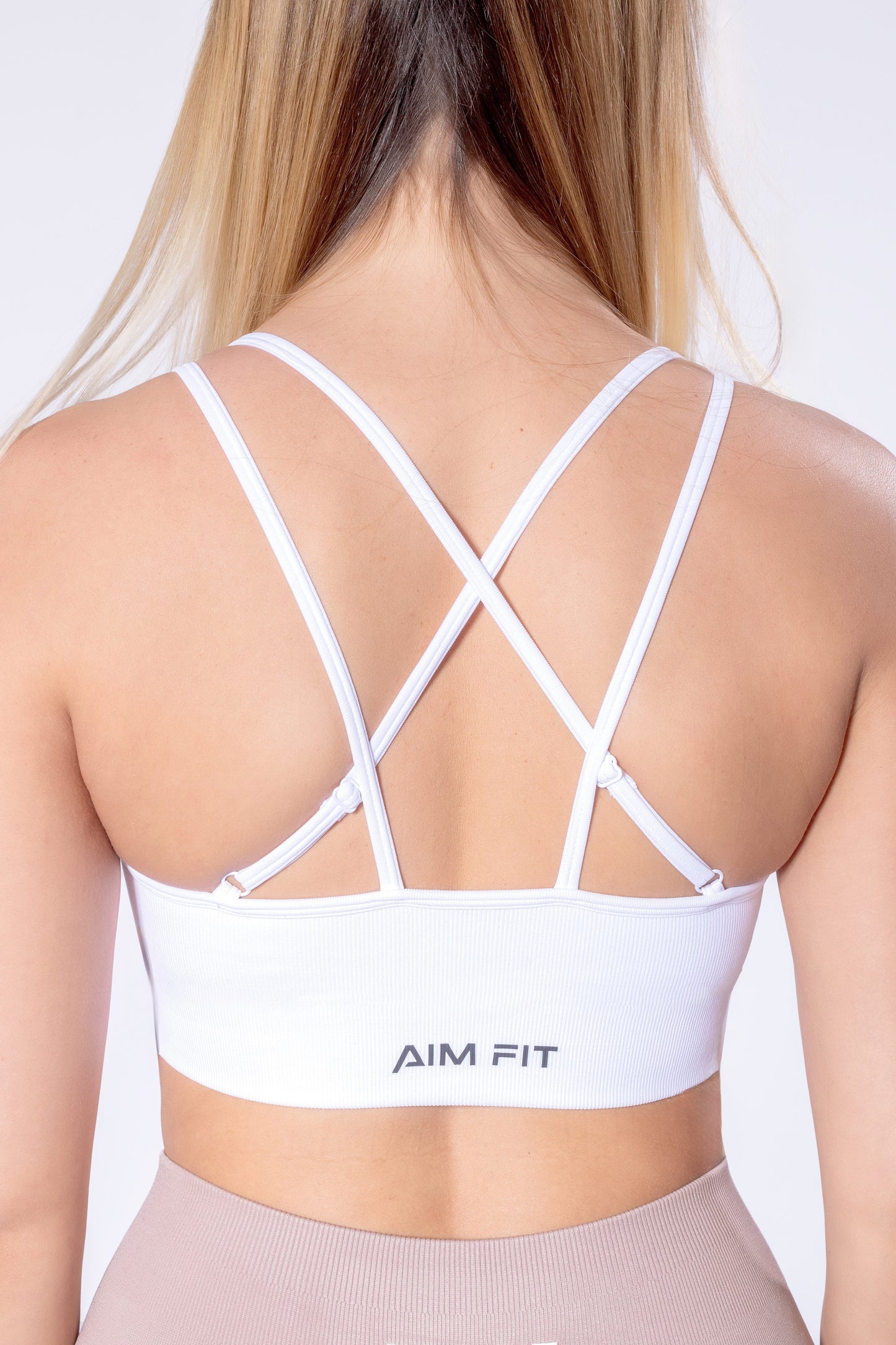 Crossed Back Sport BH White