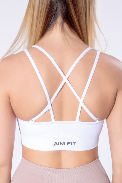 Crossed Back Sport BH White